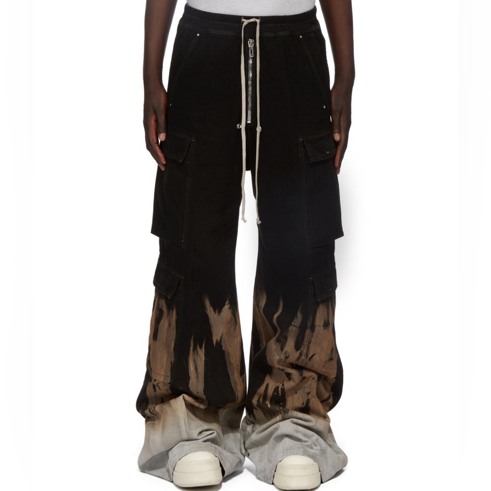 Rick Owens DRKSHDW Denim Wide-Leg Cargo Jeans